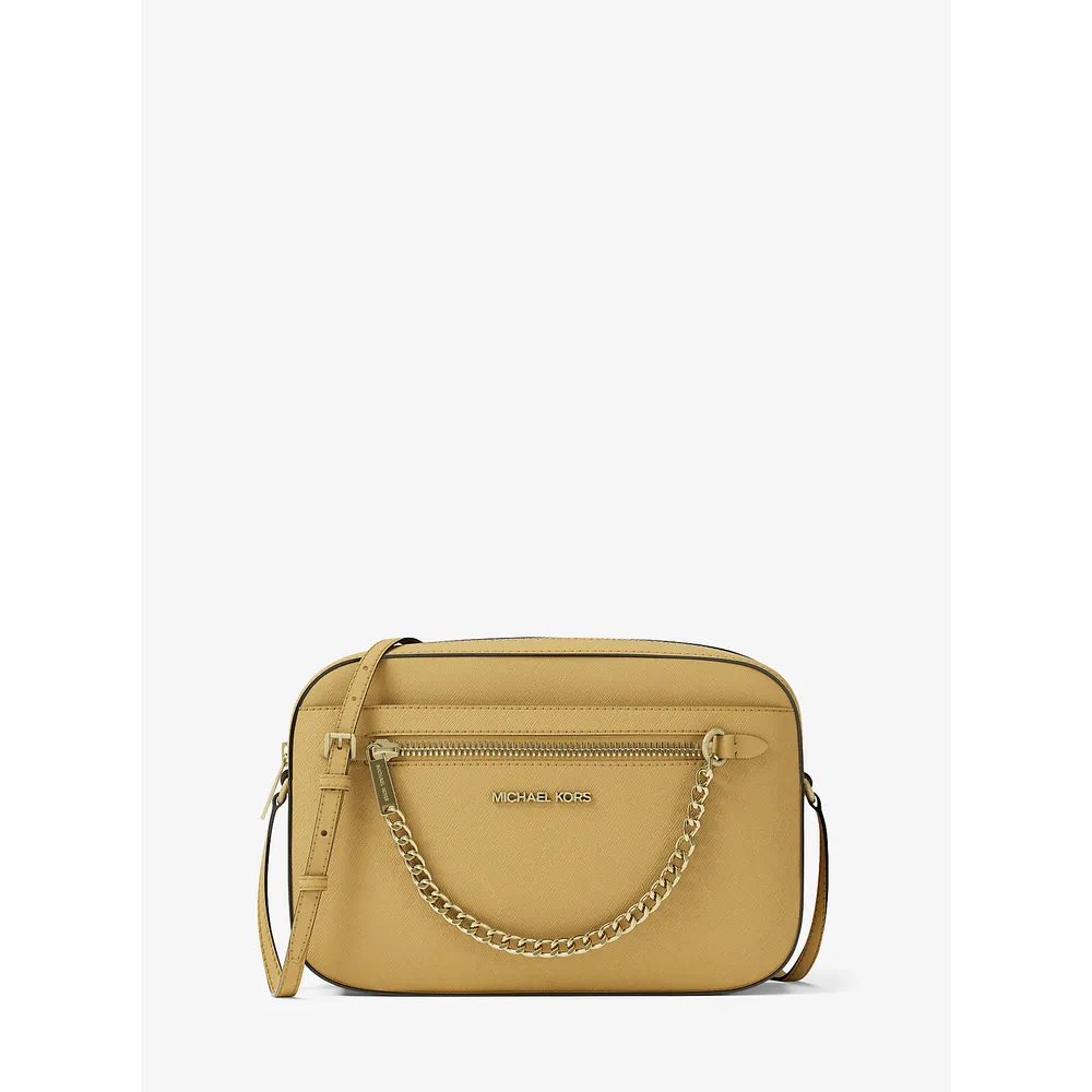 Michael Kors Bolso bandolera Jet Set de piel saffiano | Miel