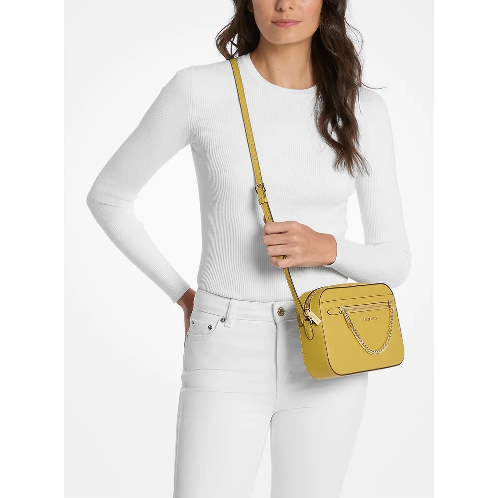 Michael Kors Bolso bandolera Jet Set de piel saffiano | Miel
