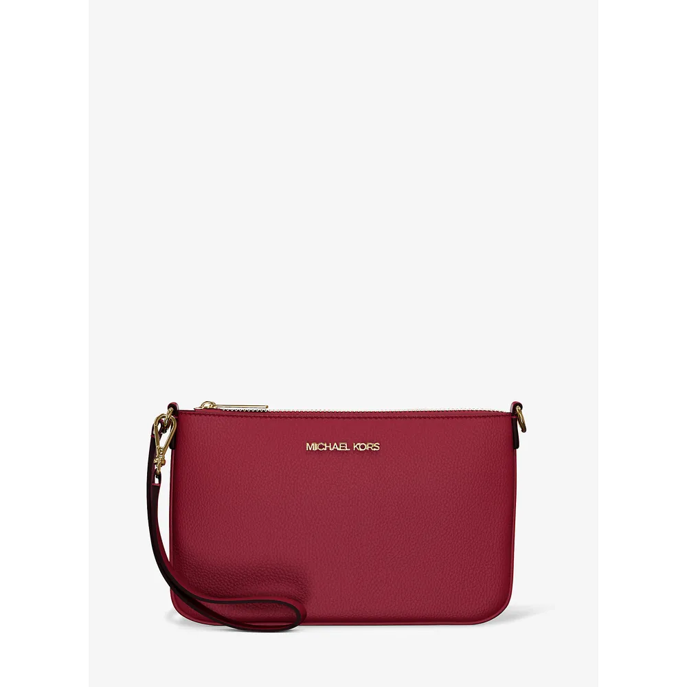 Michael Kors Bolso de mano convertible Jet Set de piel granulada | Cereza