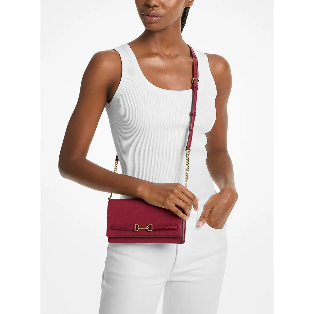 Michael Kors Bolso bandolera piel granulada Carson | Cereza