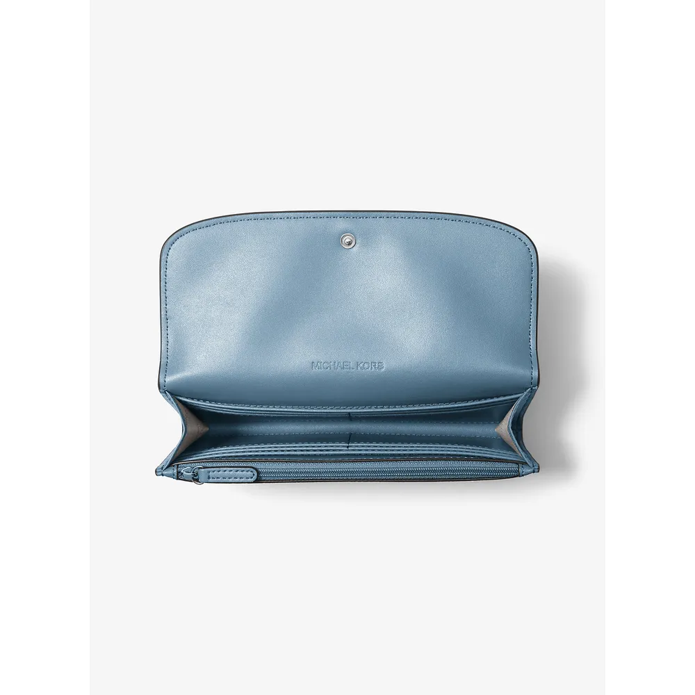 Michael Kors Cartera continental de cuero Hamilton | Cornflower