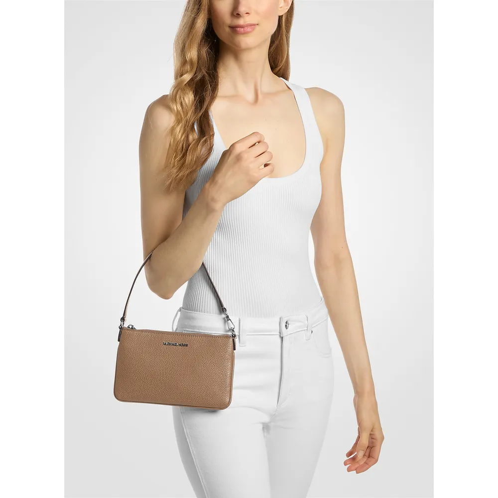 Michael Kors Bolso de mano convertible Jet Set de piel granulada | Driftwood