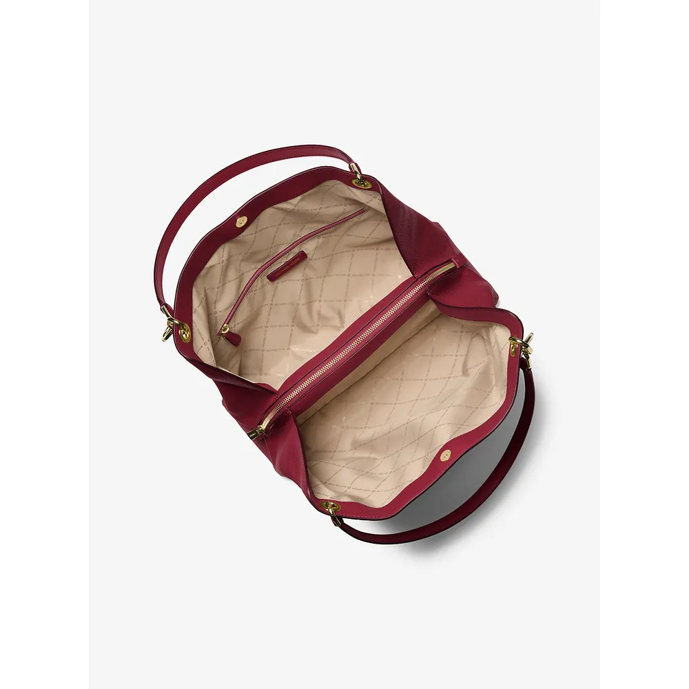 Michael Kors Bolso de piel granulada Christina | Cereza