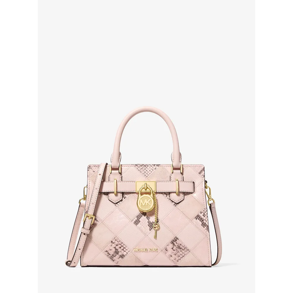 Michael Kors Bolso satchel Hamilton con diseño de patchwork | Powder Blush