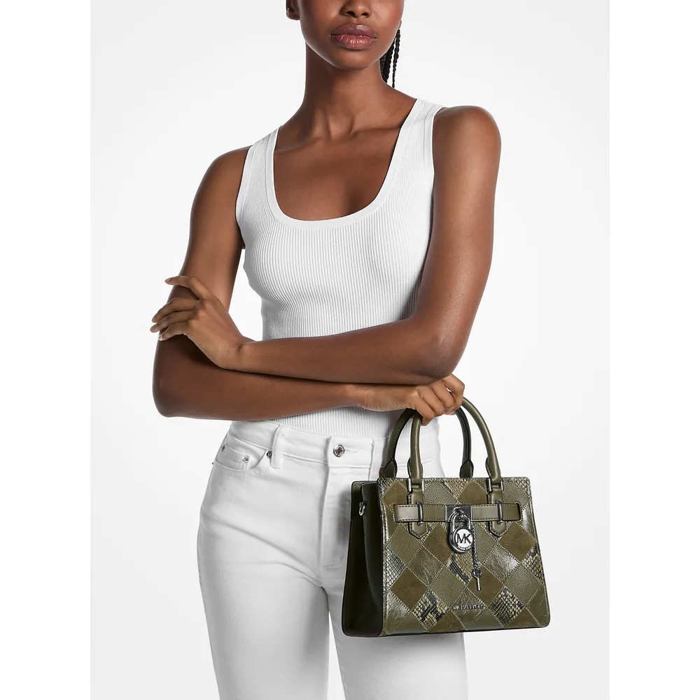 mk785384313_2_webp.webp Michael Kors Bolso de patchwork Hamilton | Aceituna