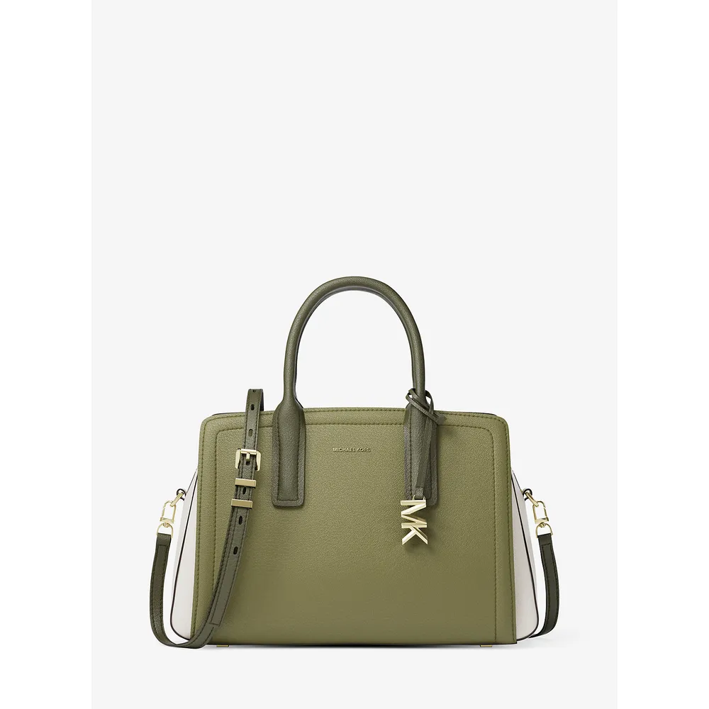 Michael Kors Bolso satchel Bolso Laila de piel granulada | Pstachio Mlt