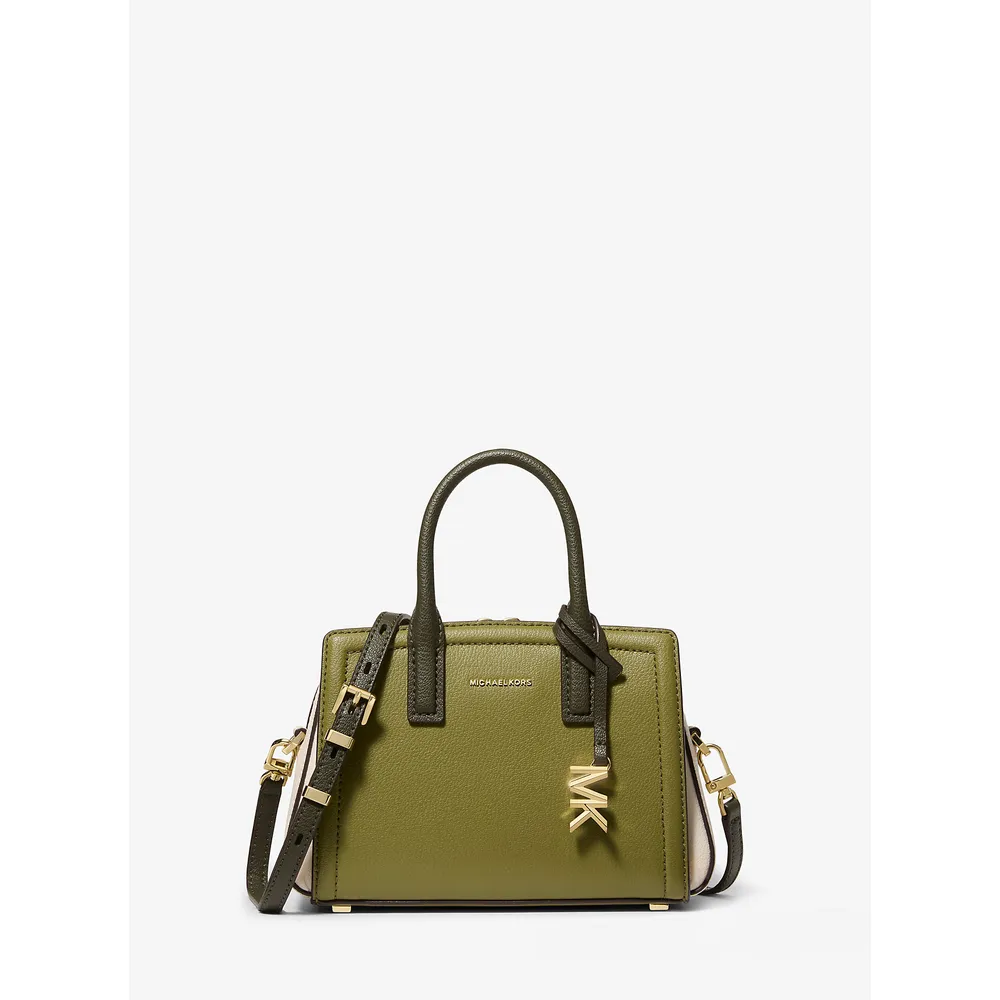 mk785398206_0_webp.webp Michael Kors Bolso bandolera Laila de piel granulada | Pstachio Mlt