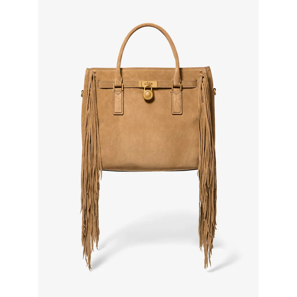 Michael Kors Bolso satchel de ante con flecos Hamilton Moderne' | Husk