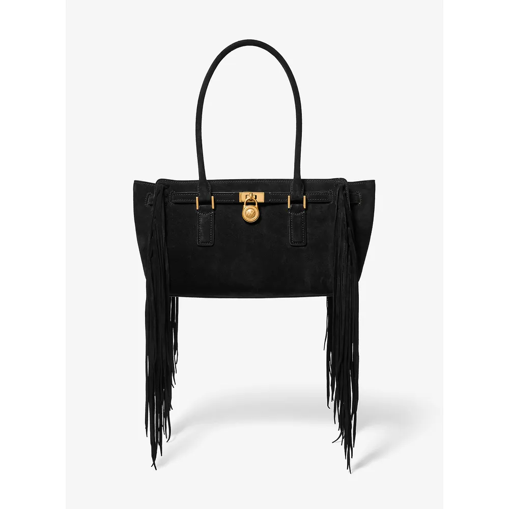 mk785398870_0_webp.webp Michael Kors Bolso satchel de ante con flecos Hamilton Moderne | Negro