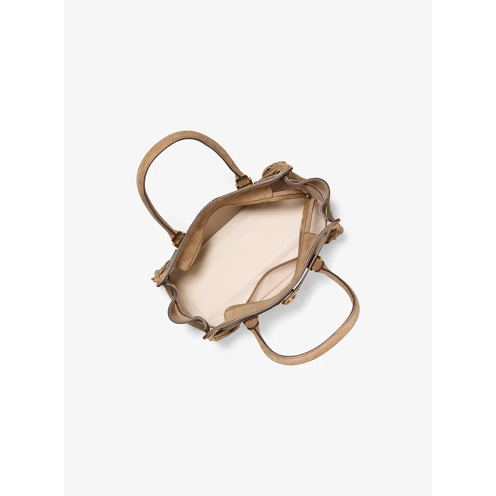Michael Kors Bolso satchel de ante con flecos Hamilton Moderne | Husk