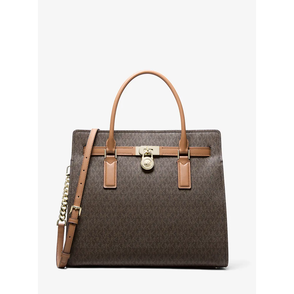 Michael Kors Bolso satchel con logotipo de firma Hamilton Moderne | Brn/Bellota