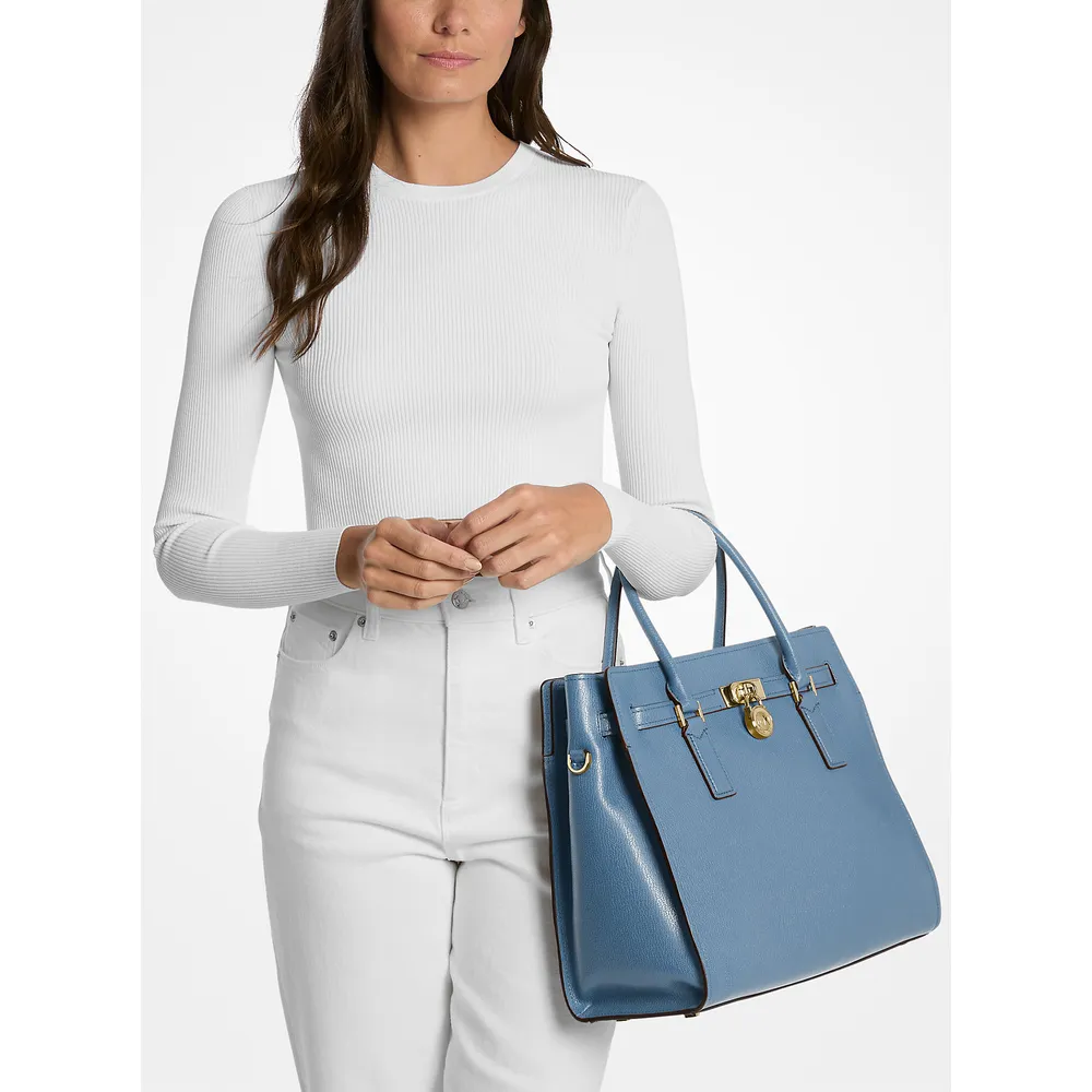 Michael Kors Bolso de cuero Hamilton' Moderne | Azul francés