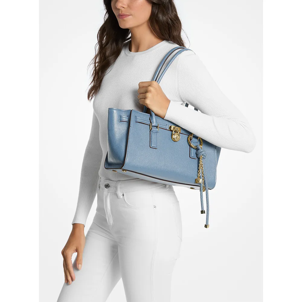 Michael Kors Bolso de cuero Hamilton Moderne | Azul francés