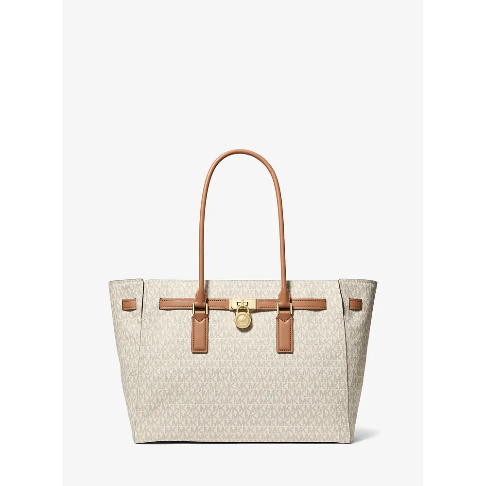 Michael Kors Bolso tote de la firma Hamilton Moderne | Vainilla/Bellota