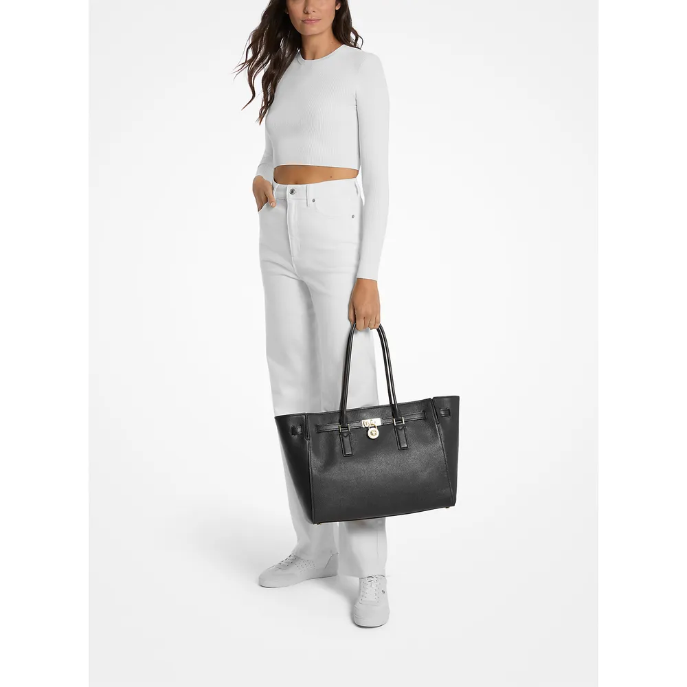 Michael Kors Bolso tote de piel Hamilton Moderne | Negro