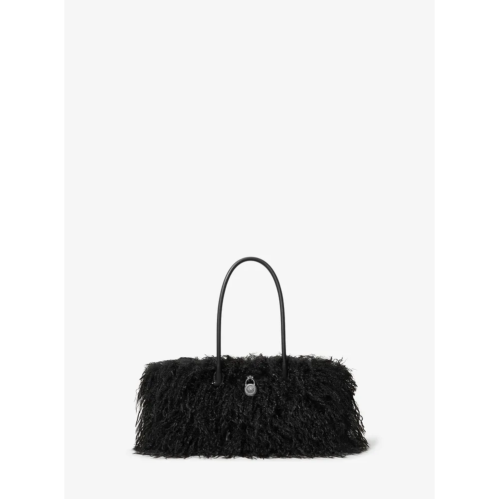 Michael Kors Bolso satchel de piel sintética de oveja Hamilton Moderne | Negro