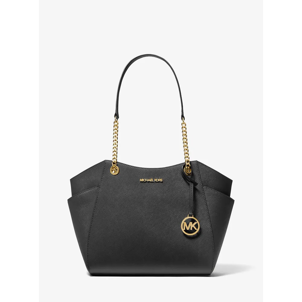 Michael Kors Bolso Jet Set de piel saffiano | Negro