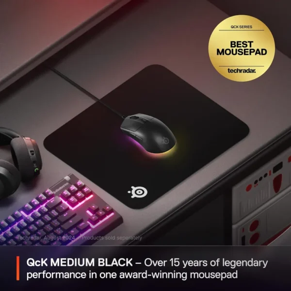 MOUSEPAD QCK MEDIUM CLASSIC STEELSERIES | NEGRO