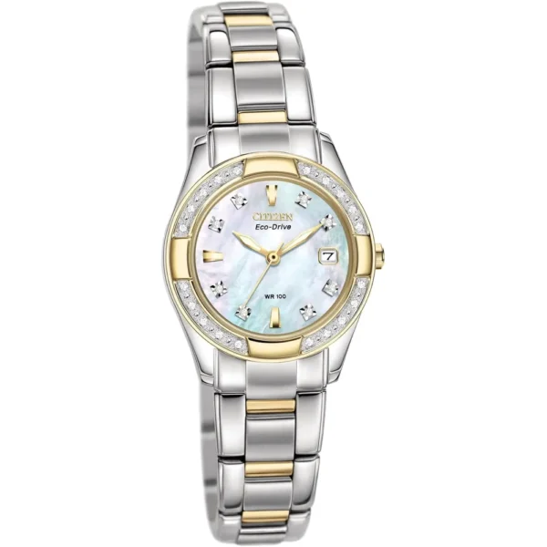 RELOJ CITIZEN CLÁSICO DIAMANTES MUJER | PLATA/ BLANCO