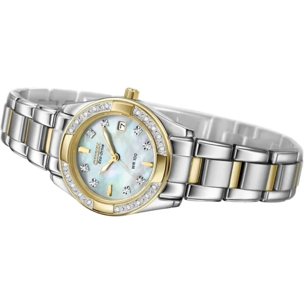 RELOJ CITIZEN CLÁSICO DIAMANTES MUJER | PLATA/ BLANCO