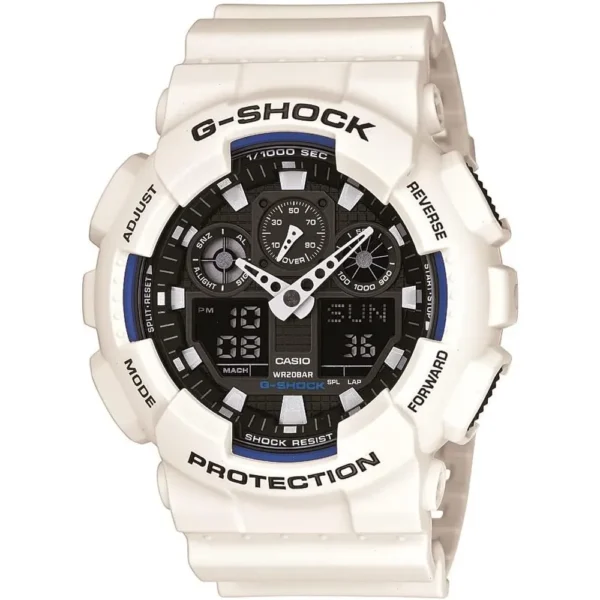 RELOJ CASIO G-SHOCK GA-100 HOMBRE - Blanco/Negro