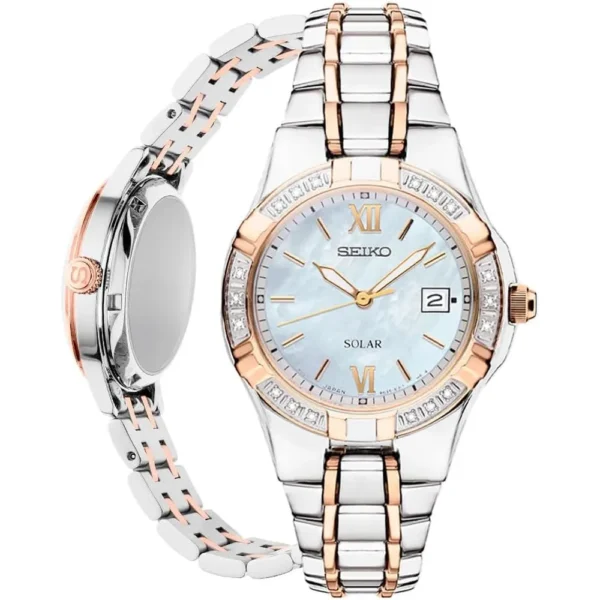 RELOJ SEIKO SUT068 SOLAR DIAMANTES PARA MUJER | MULTICOLOR
