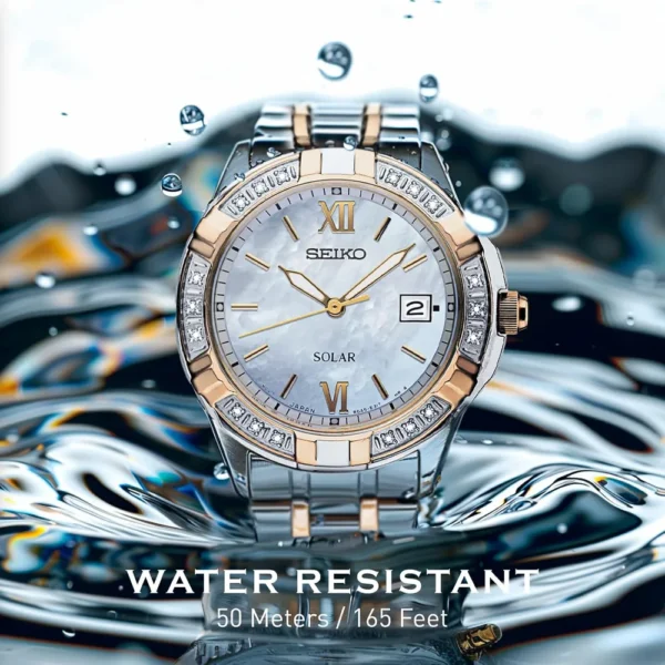 RELOJ SEIKO SUT068 SOLAR DIAMANTES PARA MUJER | MULTICOLOR