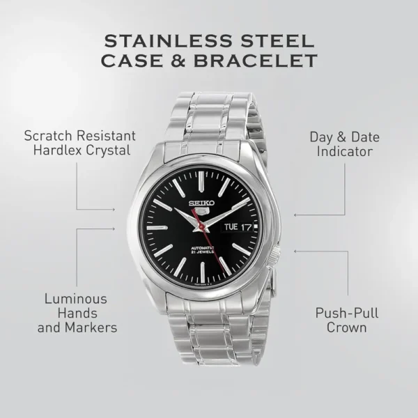 RELOJ SEIKO 5-7S AUTOMÁTICO HOMBRE | NEGRO