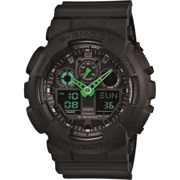 RELOJ CASIO G-SHOCK GA-100 HOMBRE - Negro/Verde