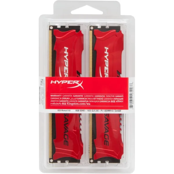 MEMORIA RAM HYPERX SAVAGE DDR3 KIT 8GB (2X4GB) 1866MHZ HX318C9SRK2/8 | ROJO