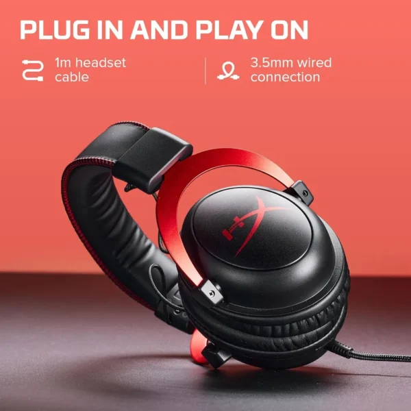 AUDÍFONOS ALÁMBRICOS HYPERX CLOUD II | ROJO