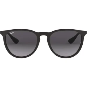 RAY-BAN RB4171F ERIKA PUENTE BAJO GAFAS DE SOL PARA MUJER | RUBBER BLACK / LIGHT GREY DARK GREY