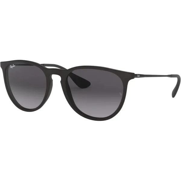 RAY-BAN RB4171F ERIKA PUENTE BAJO GAFAS DE SOL PARA MUJER | RUBBER BLACK / LIGHT GREY DARK GREY