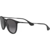 RAY-BAN RB4171F ERIKA PUENTE BAJO GAFAS DE SOL PARA MUJER | RUBBER BLACK / LIGHT GREY DARK GREY
