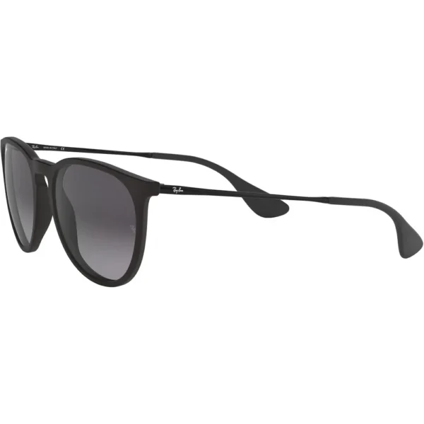 RAY-BAN RB4171F ERIKA PUENTE BAJO GAFAS DE SOL PARA MUJER | RUBBER BLACK / LIGHT GREY DARK GREY