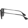 RAY-BAN RB4171F ERIKA PUENTE BAJO GAFAS DE SOL PARA MUJER | RUBBER BLACK / LIGHT GREY DARK GREY