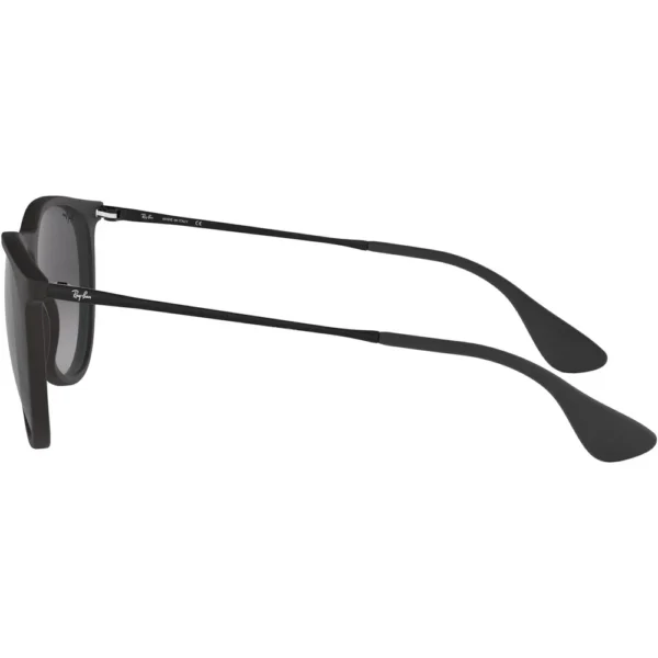 RAY-BAN RB4171F ERIKA PUENTE BAJO GAFAS DE SOL PARA MUJER | RUBBER BLACK / LIGHT GREY DARK GREY