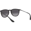 RAY-BAN RB4171F ERIKA PUENTE BAJO GAFAS DE SOL PARA MUJER | RUBBER BLACK / LIGHT GREY DARK GREY