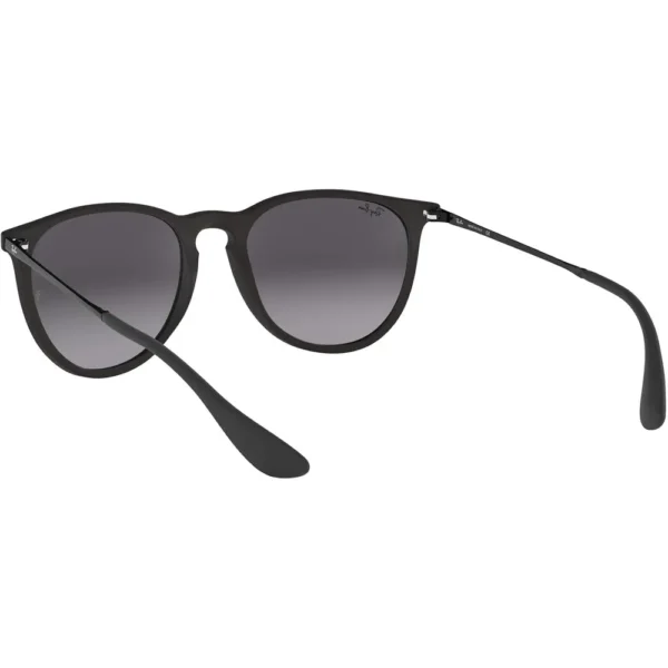 RAY-BAN RB4171F ERIKA PUENTE BAJO GAFAS DE SOL PARA MUJER | RUBBER BLACK / LIGHT GREY DARK GREY