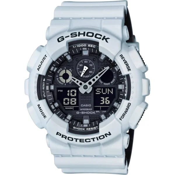 RELOJ CASIO G-SHOCK GA-100 HOMBRE - Blanco espuma