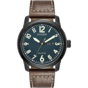 RELOJ CITIZEN WEEKENDER GARRISON CORREA DE PIEL HOMBRE | MARRÓN/ VERDE