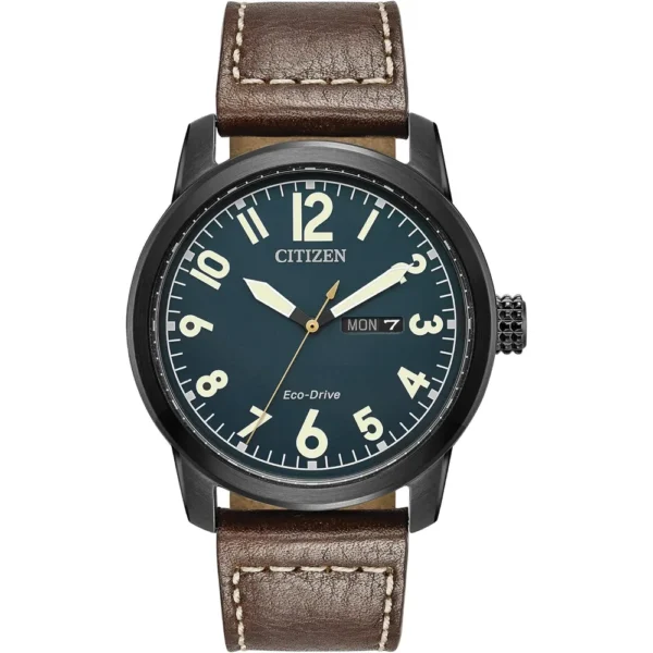 RELOJ CITIZEN WEEKENDER GARRISON CORREA DE PIEL HOMBRE | MARRÓN/ VERDE