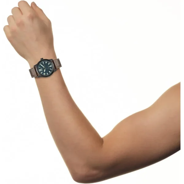 RELOJ CITIZEN WEEKENDER GARRISON CORREA DE PIEL HOMBRE | MARRÓN/ VERDE