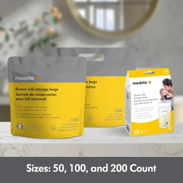 b0723gxkjt_5_webp.webp BOLSAS ALMACENAMIENTO LECHE MATERNA 170 ML - MEDELA 100 PZS