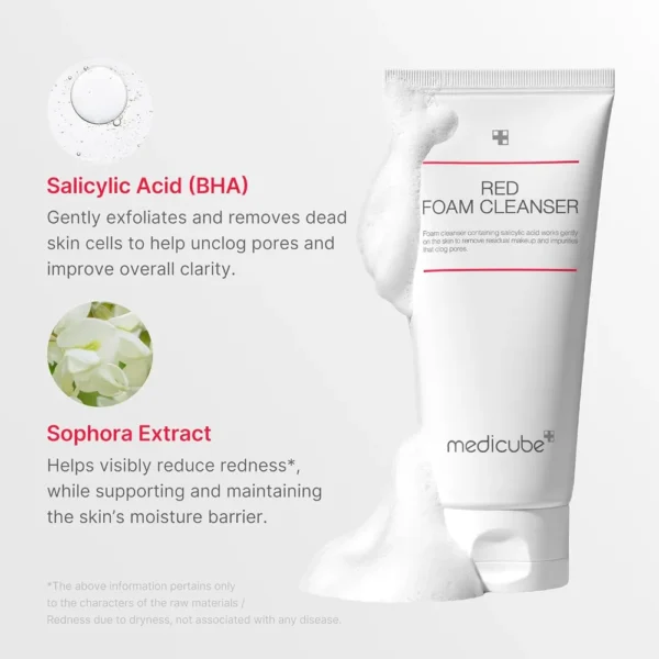 LIMPIADOR FACIAL MEDICUBE RED FOAM CLEANSER 4.23 OZ / 120 G