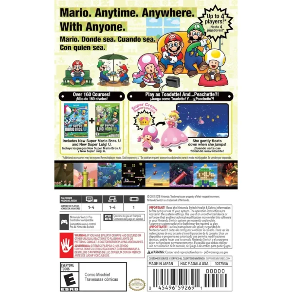 VIDEOJUEGO NINTENDO NEW SUPER MARIO BROS U DELUXE SWITCH VERSIÓN USA