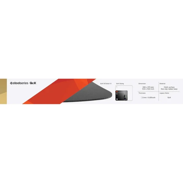 MOUSEPAD QCK MEDIUM HEAVY STEELSERIES | NEGRO