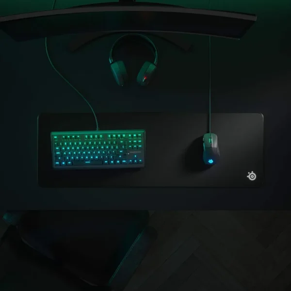 MOUSEPAD QCK XL STITCHED EDGE STEELSERIES | NEGRO