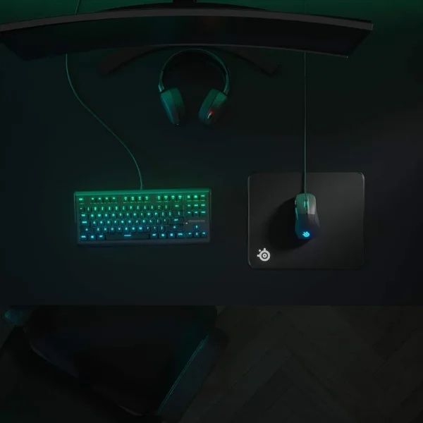 MOUSEPAD QCK LARGE STITCHED EDGE STEELSERIES | NEGRO