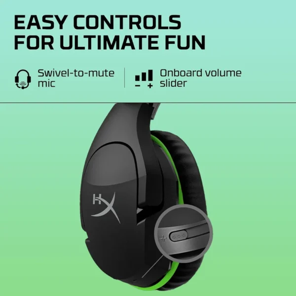 AUDÍFONOS ALÁMBRICOS HYPERX CLOUDX STINGER CORE | NEGRO/VERDE